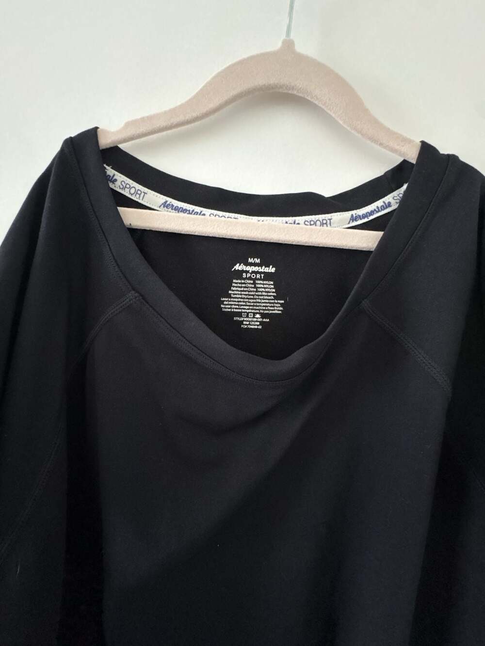 Aeropostale Sport Black Athletic Short Sleeve Crew Neck T-Shirt